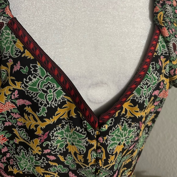 NWT! Alice + Olivia Dana Puff-Sleeve Flare Dress size 14 - Picture 7 of 16